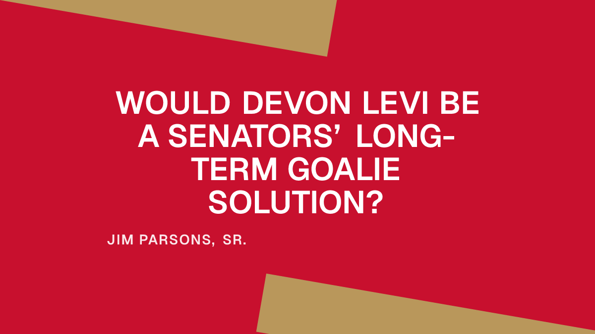 Would Devon Levi Be a Senators’ Long-Term Goalie Solution? | Professors ...